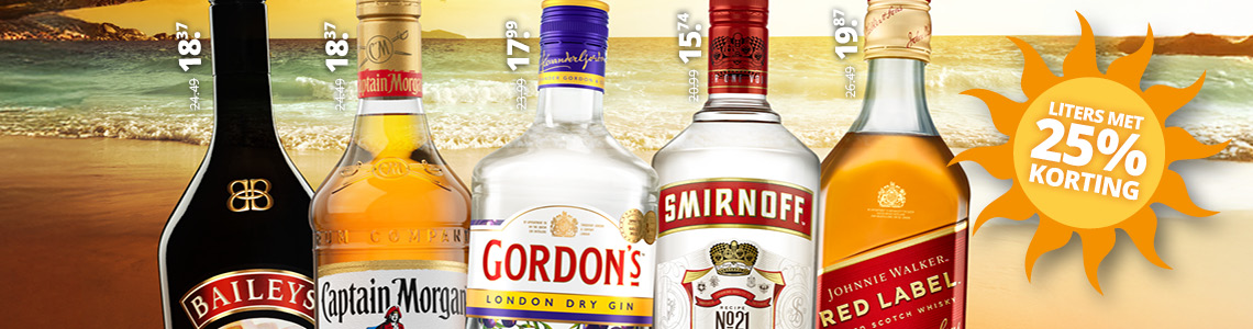 Liters met 25% korting